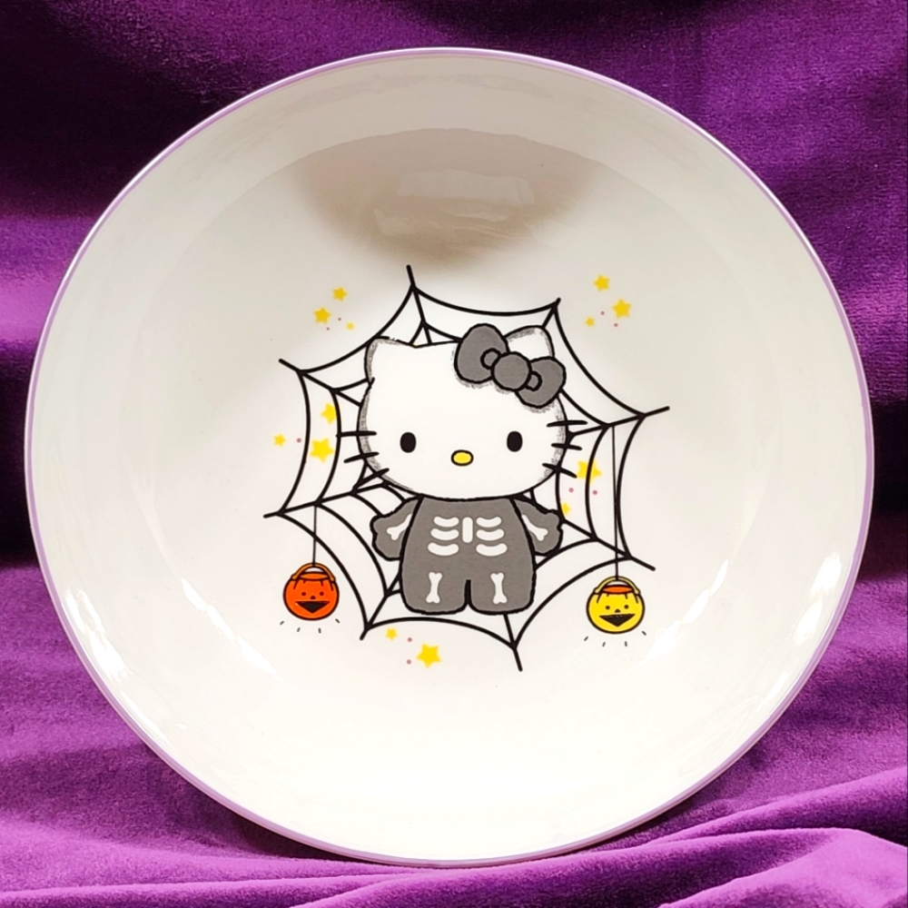 Hello Kitty Skeleton Pasta Bowl Salad Bowl Hello Kitty Halloween
